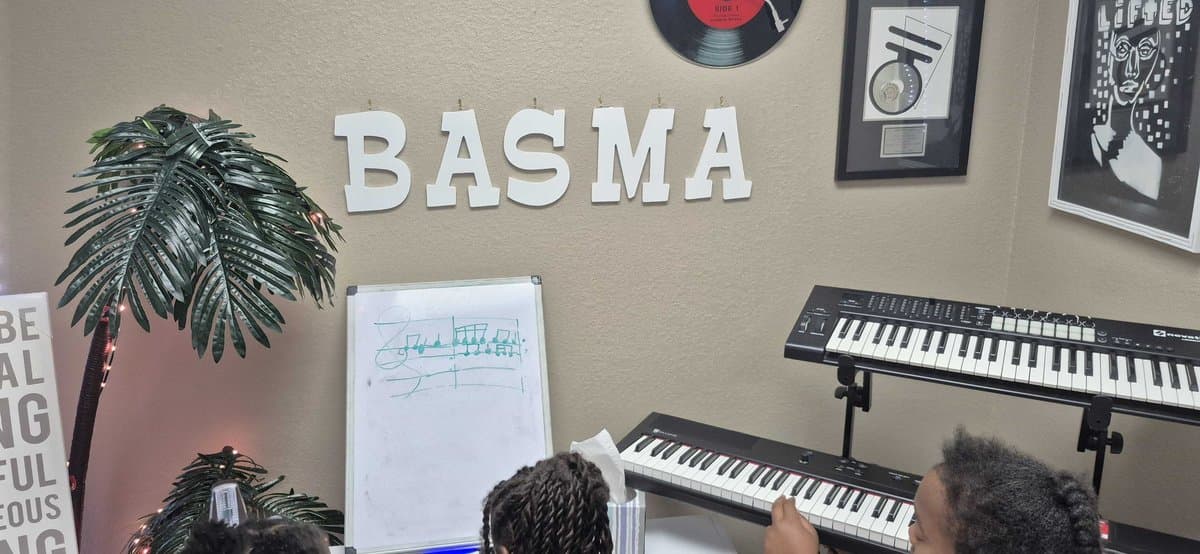 Piano lesson in the BASMA studio